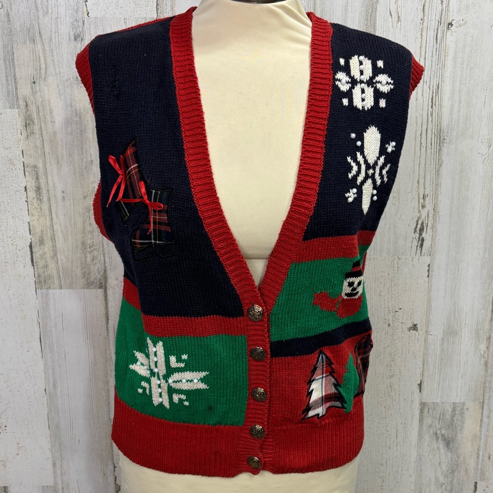 Haberdashery Vintage 90’s Festive‎ Holiday Knit Vest